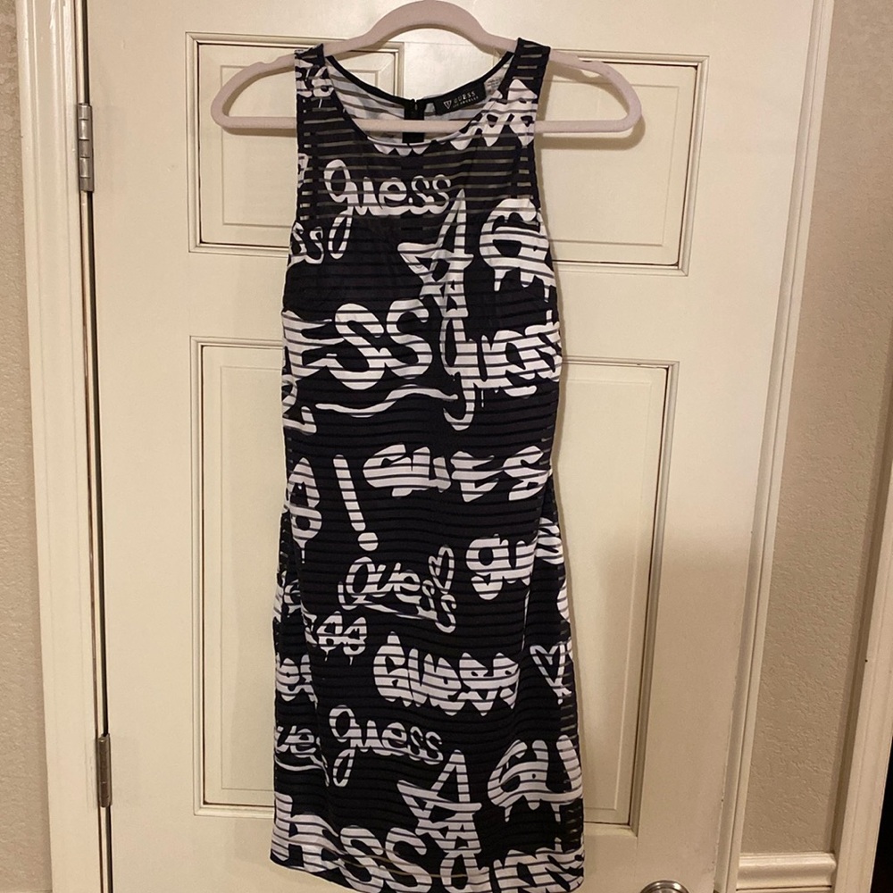 Guess Los Angeles fully lined with built in padded shelf bra dress. Size 10